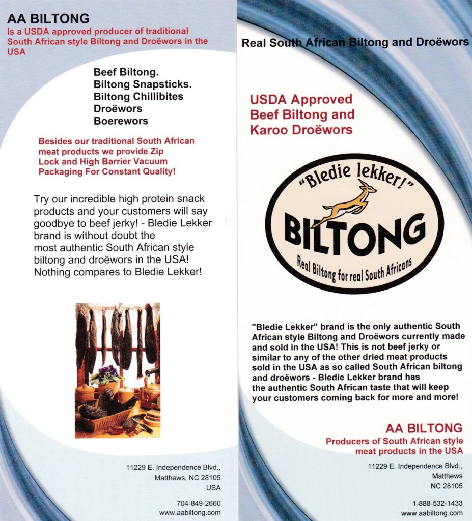 Biltong Brochure